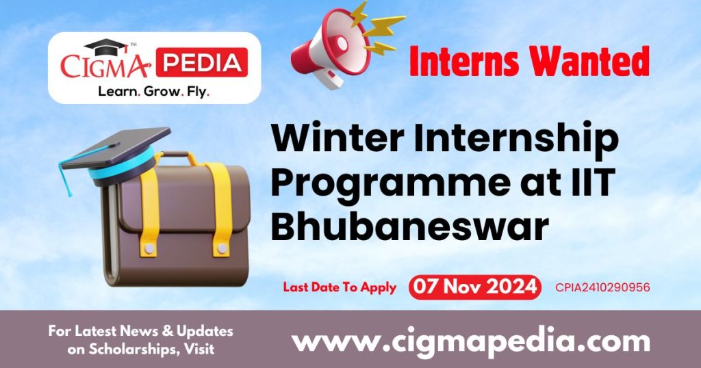 Winter Internship Programme at IIT Bhubaneswar