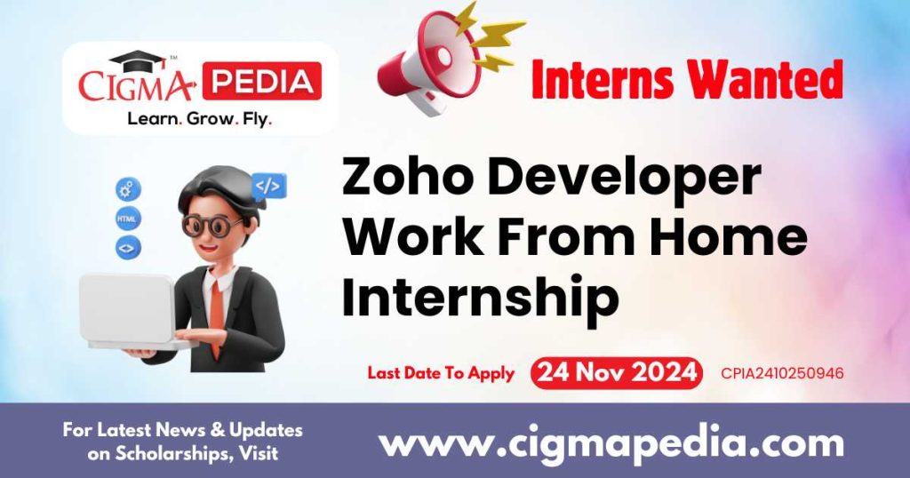 Zoho Developer Work From Home Internship