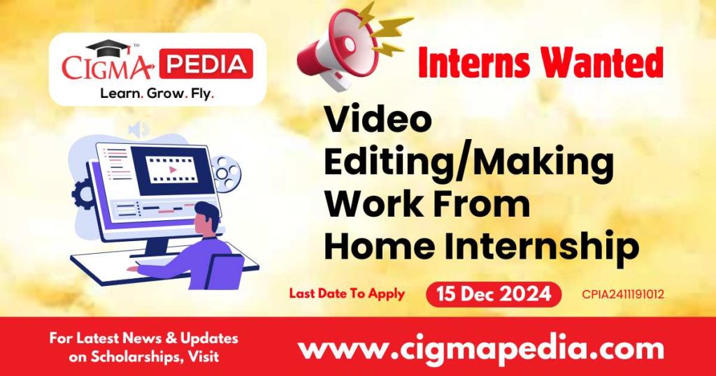 Video Editing/Making Work From Home Internship