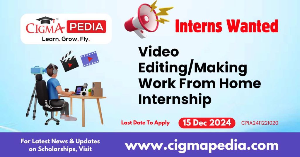 Video Editing/Making Work From Home Internship