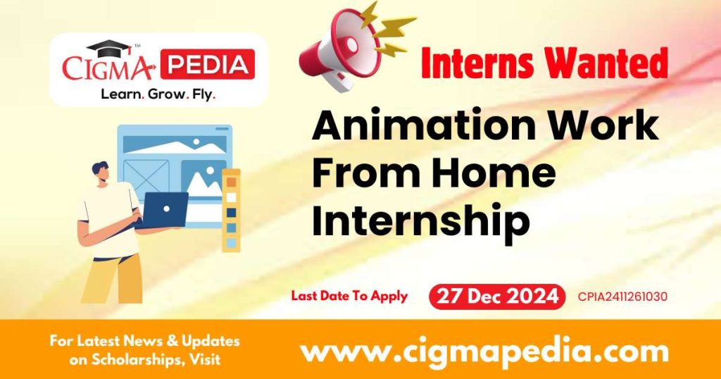 Animation Work From Home Internship