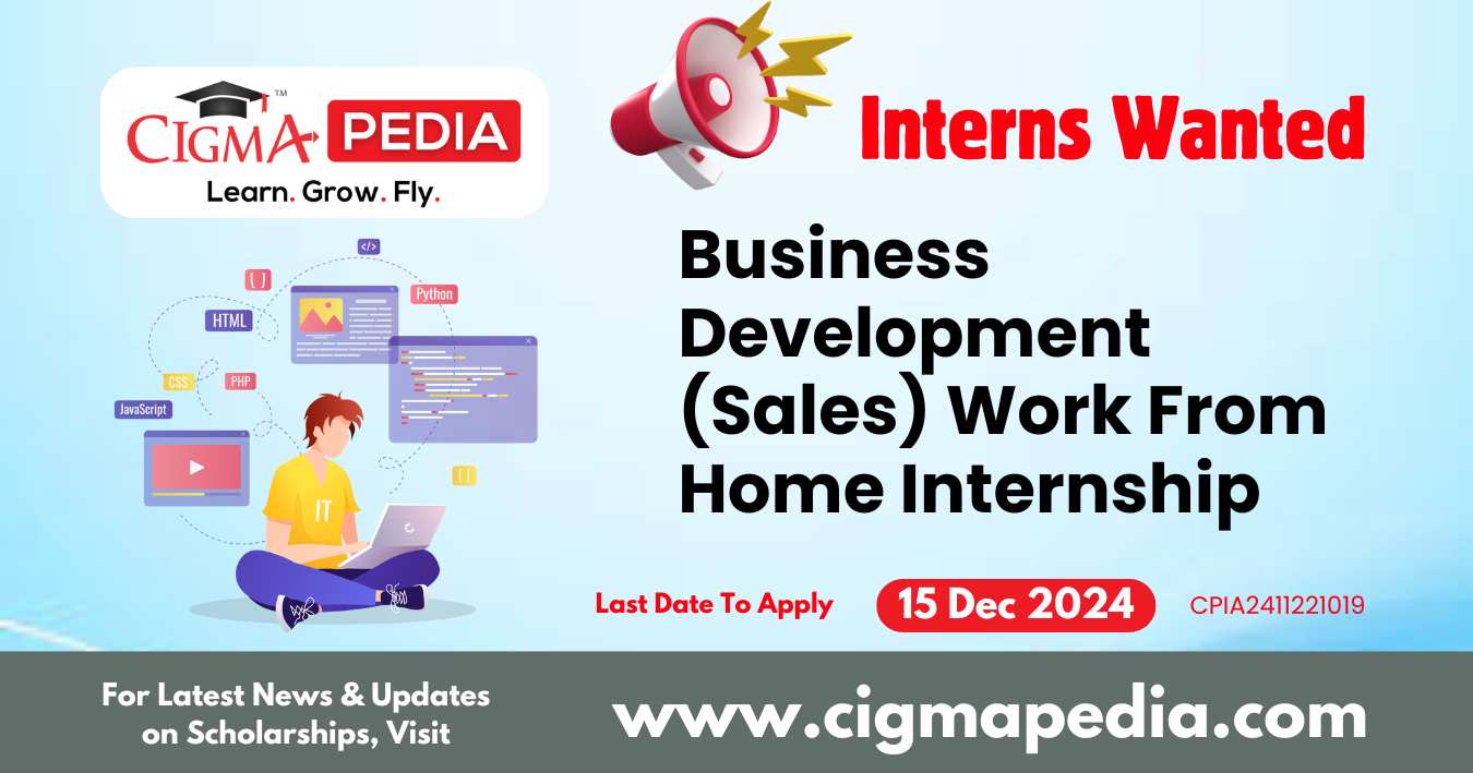 Business Development (Sales) Work From Home Internship