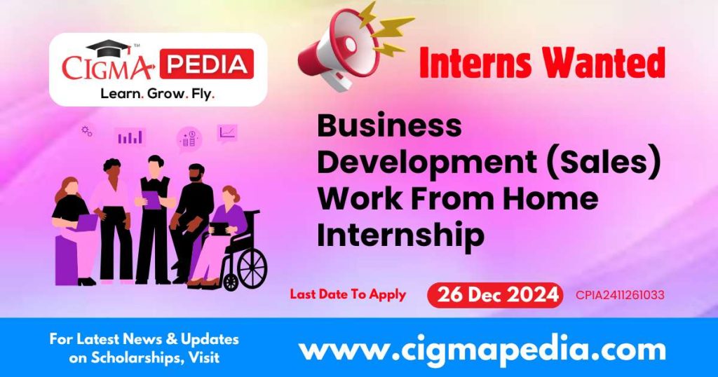 Business Development (Sales) Work From Home Internship