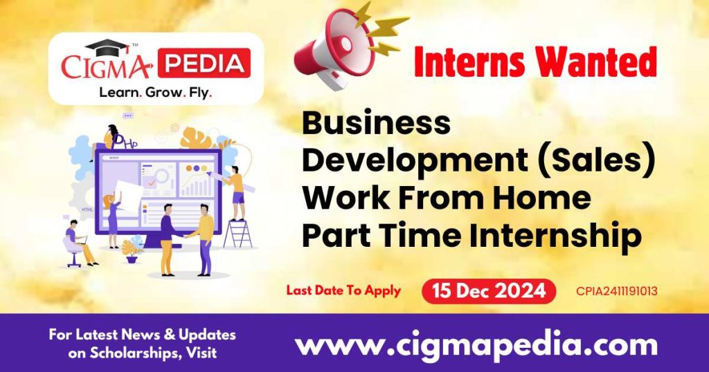 Business Development (Sales) Work From Home Part Time Internship