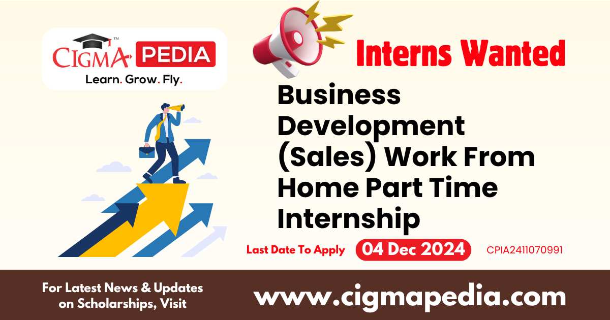 Business Development (Sales) Work From Home Part Time Internship