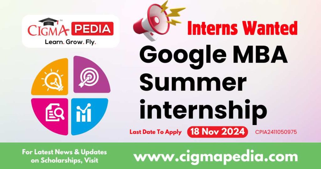 Google MBA Summer internship