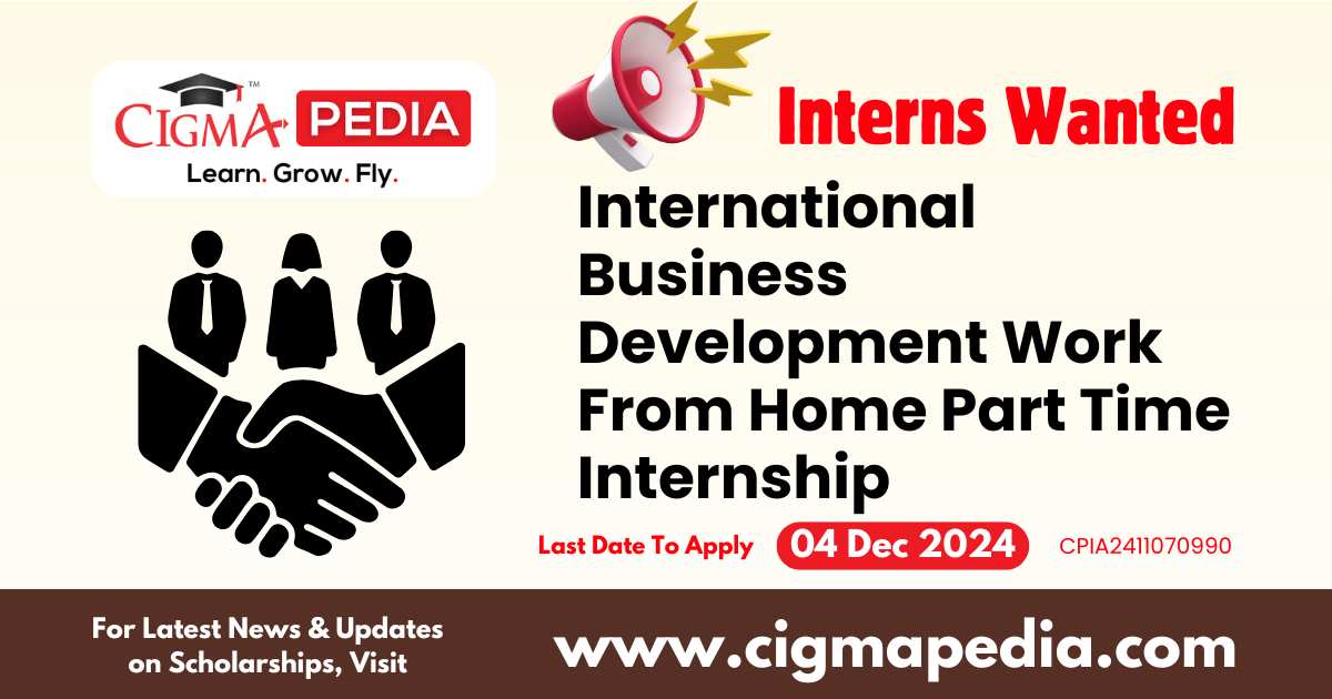 International Business Development Work From Home Part Time Internship