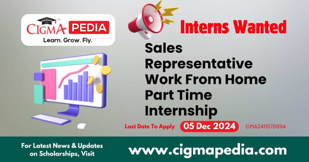 Sales Representative Work From Home Part Time Internship