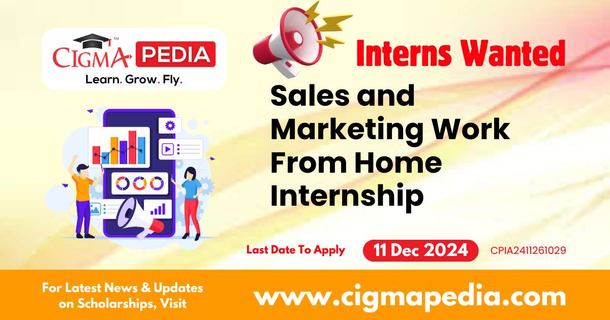 Sales and Marketing Work From Home Internship