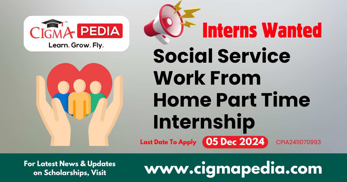 Social Service Work From Home Part Time Internship