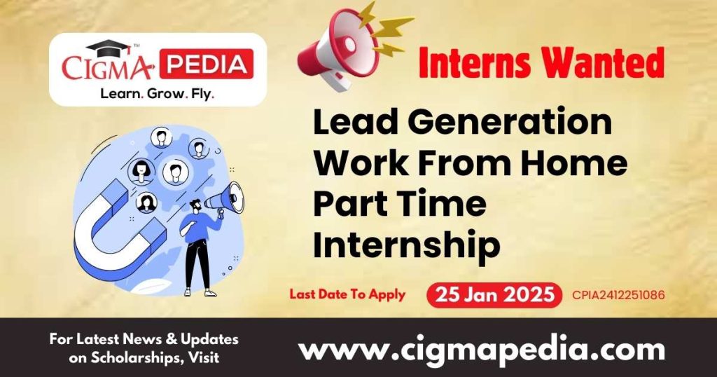 Lead Generation Work From Home Part Time Internship