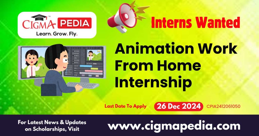 Animation Work From Home Internship