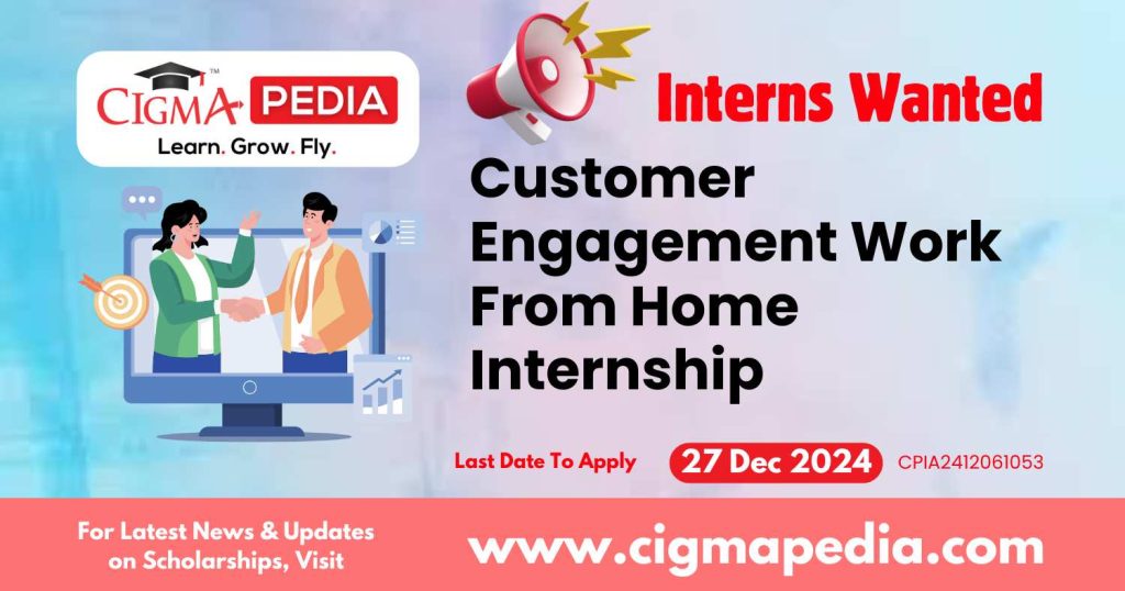 Customer Engagement Work From Home Internship