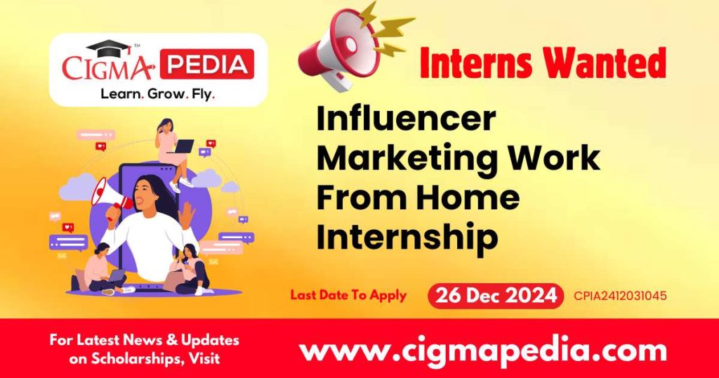 Influencer Marketing Work From Home Internship