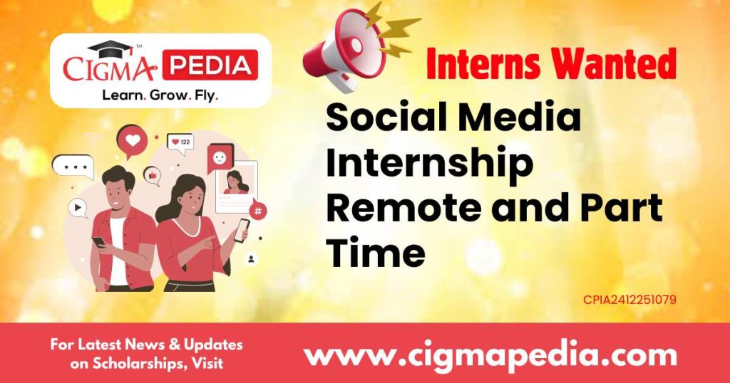 Social Media Internship Remote and Part Time