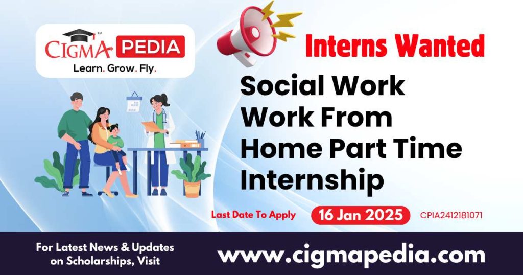 Social Work Work From Home Part Time Internship