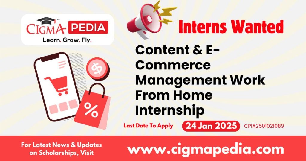 Content & E-Commerce Management Work From Home Internship By InboxSparrow