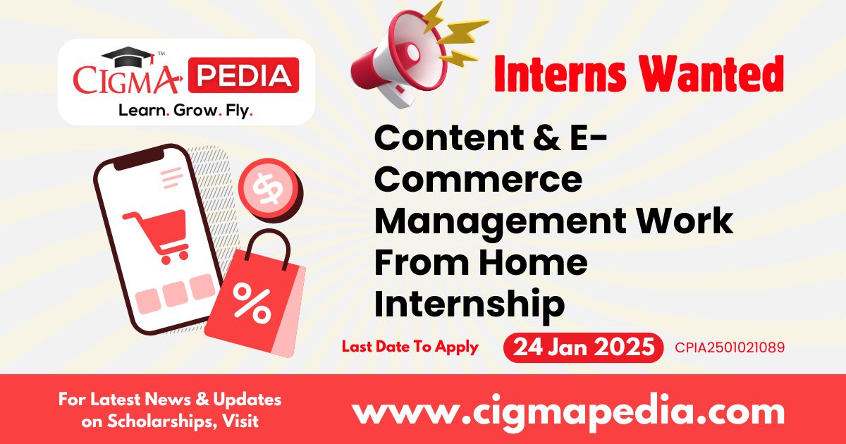 Content & E-Commerce Management Work From Home Internship By InboxSparrow