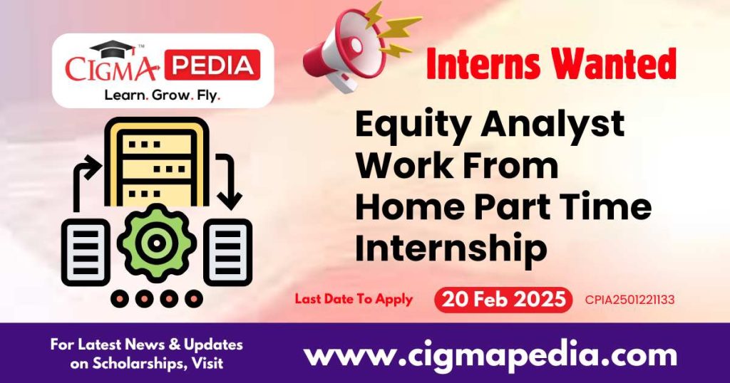 Equity Analyst Work From Home Part Time Internship