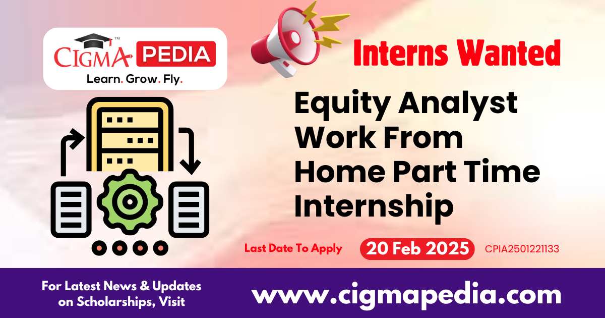 Equity Analyst Work From Home Part Time Internship