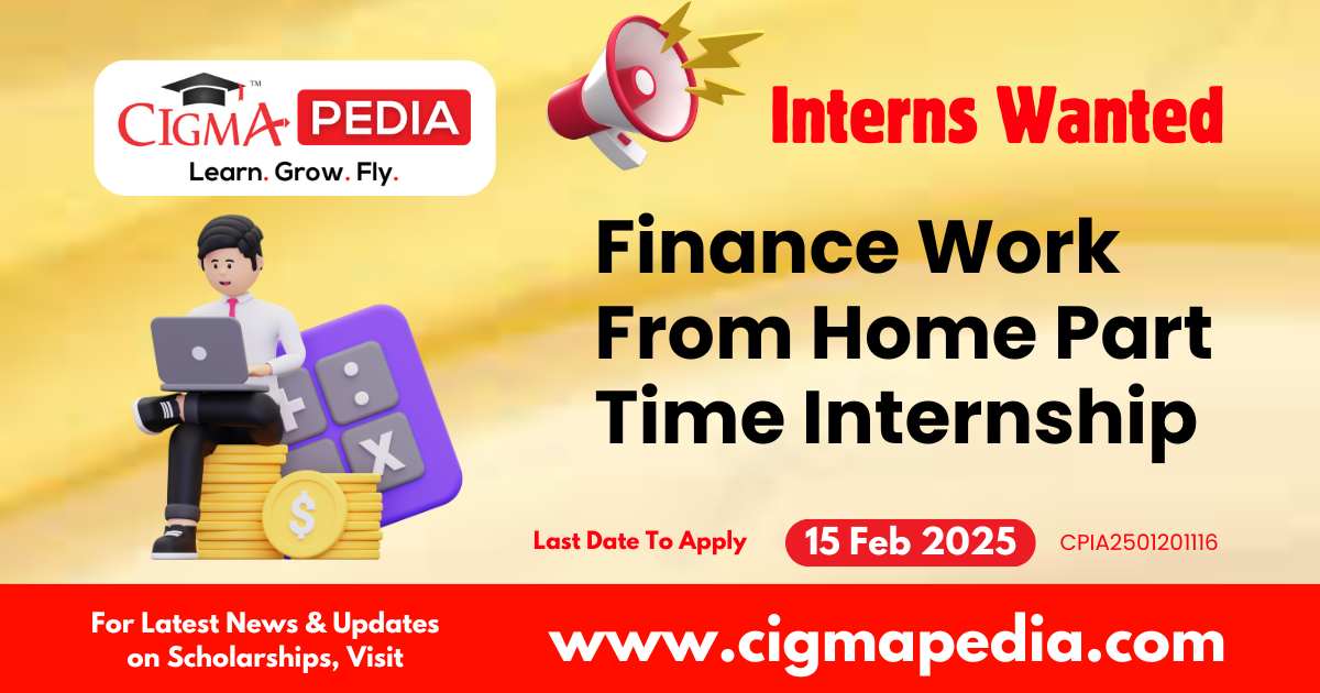 Finance Work From Home Part Time Internship