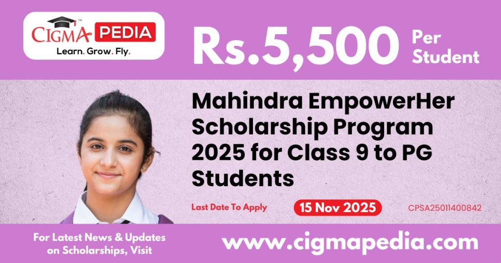 Mahindra EmpowerHer Scholarship Program