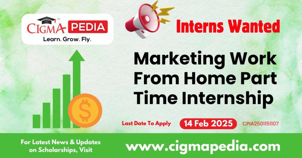 Marketing Work From Home Part Time Internship by Muskurahat Foundation