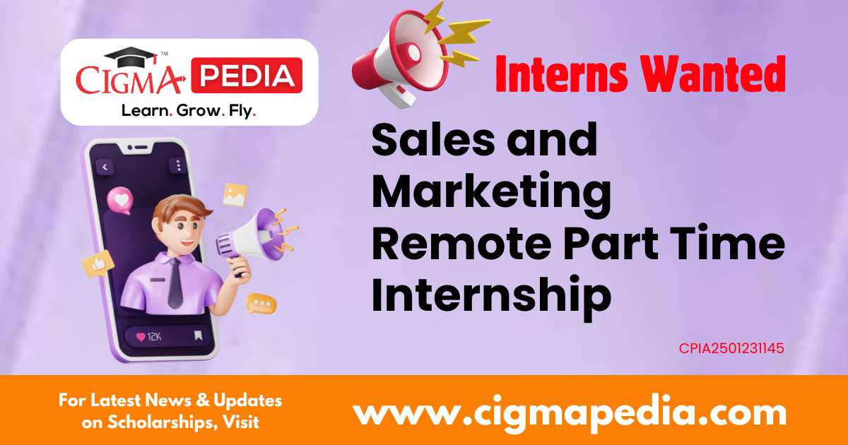 Sales and Marketing Remote Part Time Internship