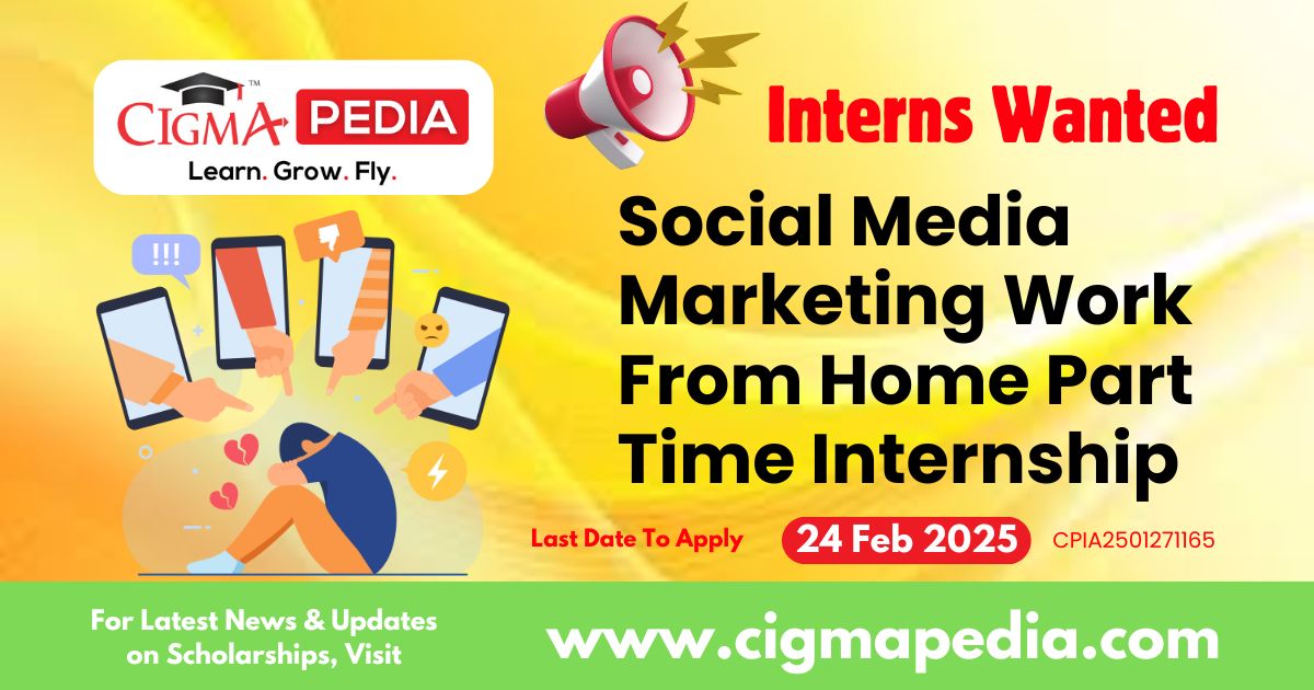 Social Media Marketing Work From Home Part Time Internship