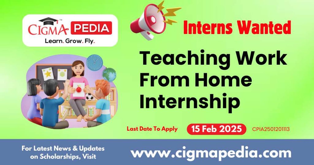 Teaching Work From Home Internship