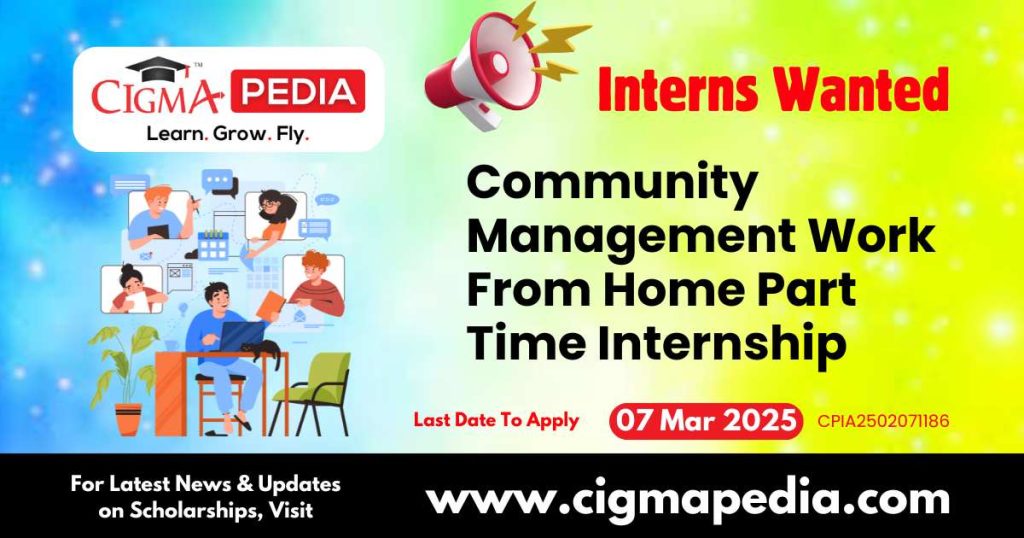 Community Management Work From Home Part Time Internship