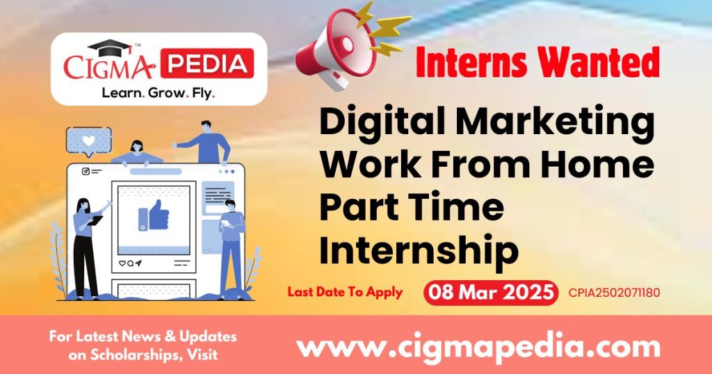 Digital Marketing Work From Home Part Time Internship