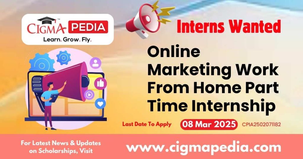 Online Marketing Work From Home Part Time Internship