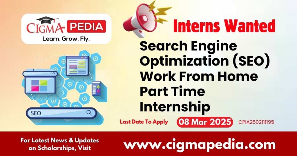 Search Engine Optimization (SEO) Work From Home Part Time Internship
