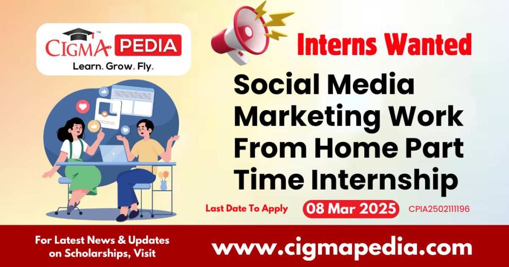 Social Media Marketing Work From Home Part Time Internship