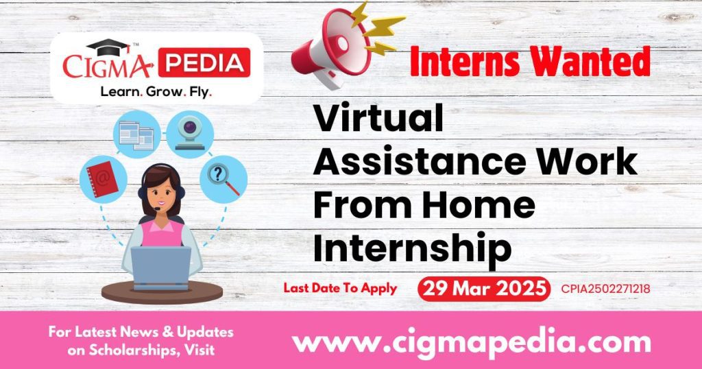 Virtual Assistance Work From Home Internship