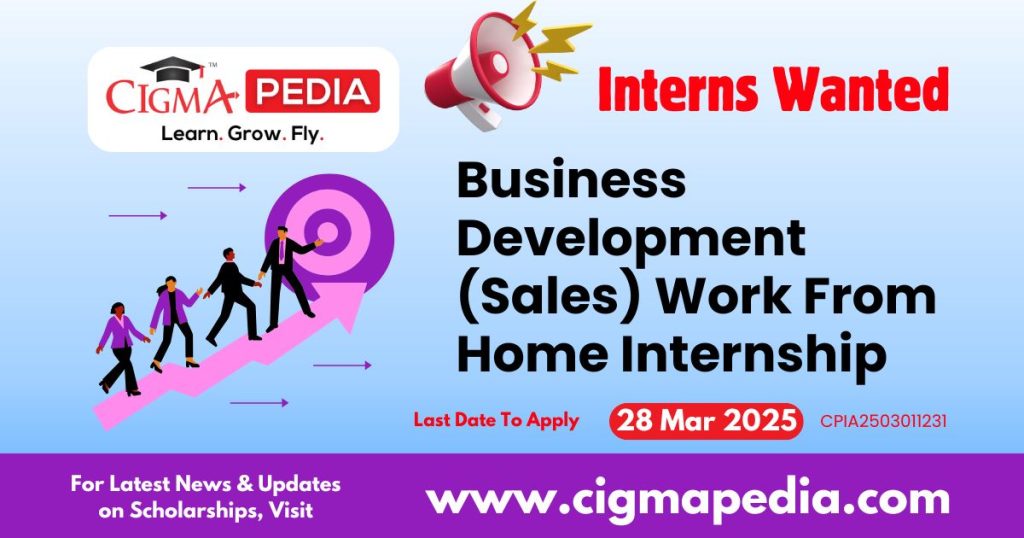 Business Development (Sales) Work From Home Internship