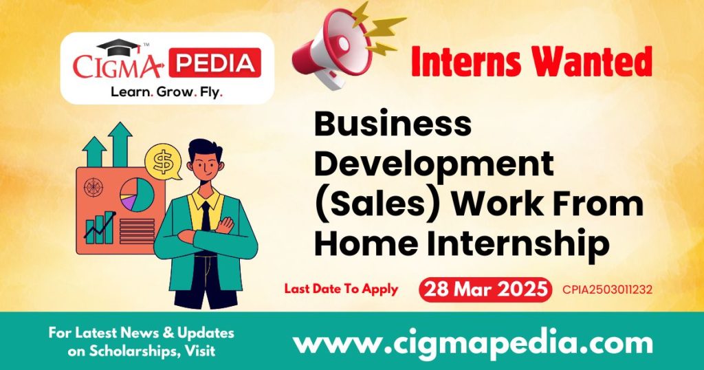 Business Development (Sales) Work From Home Internship