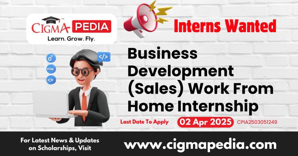 Business Development (Sales) Work From Home Internship