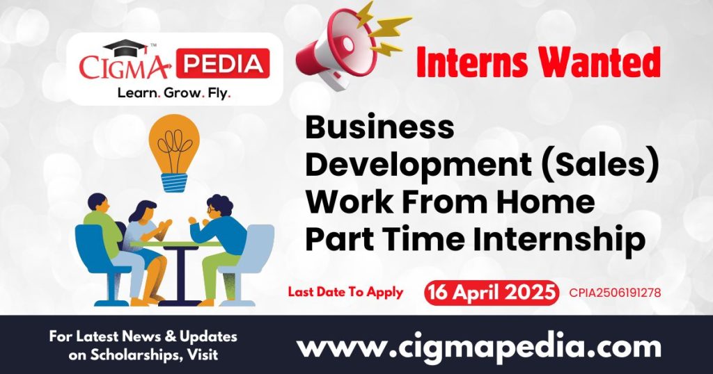 Business Development (Sales) Work From Home Internship