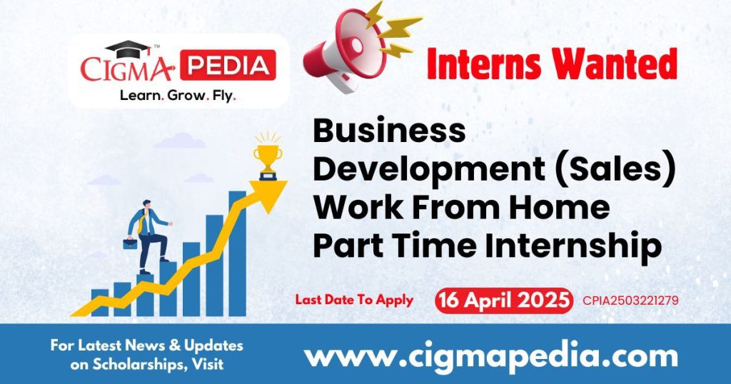 Business Development (Sales) Work From Home Internship