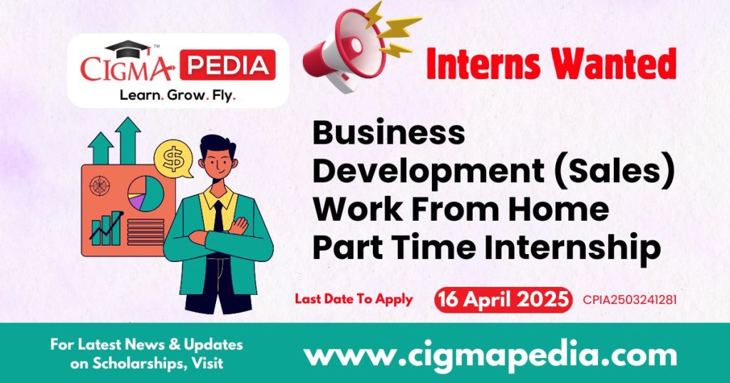 Business Development (Sales) Work From Home Part Time Internship