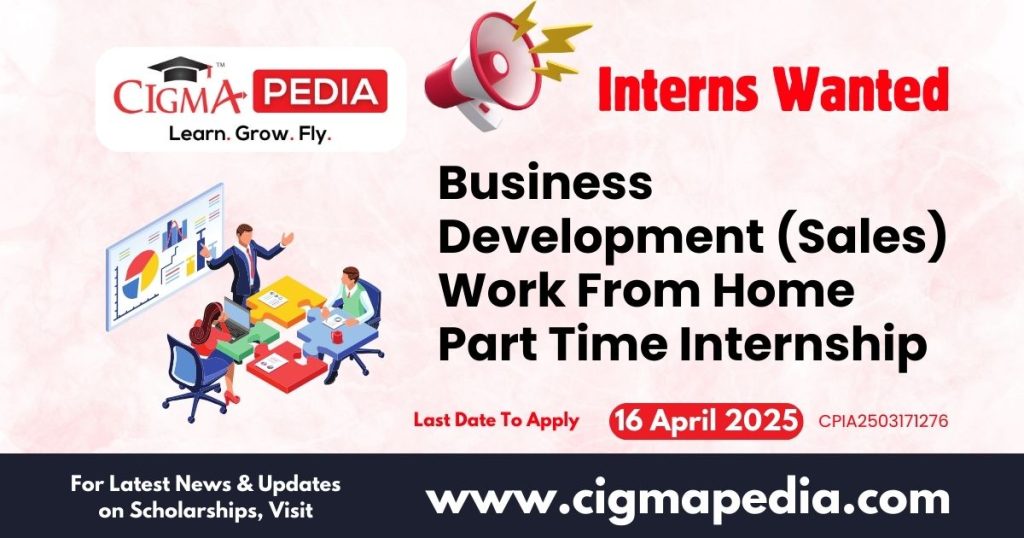 Business Development (Sales) Work From Home Part Time Internship