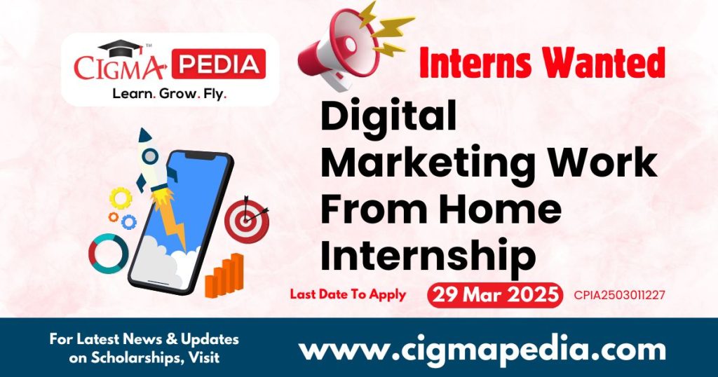 Digital Marketing Work From Home Internship By Sparix G