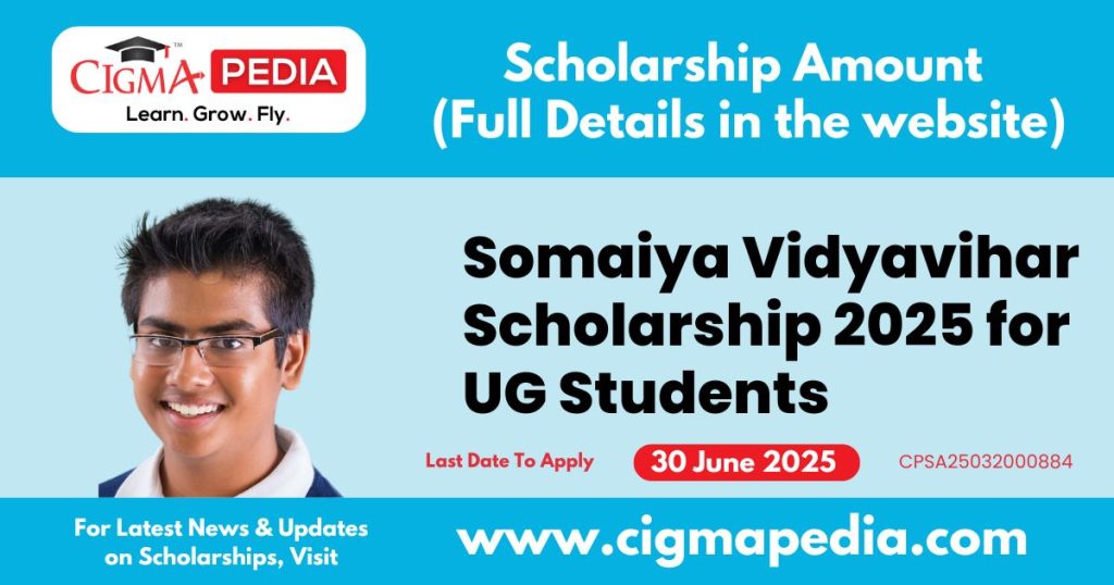 Somaiya Vidyavihar Scholarship 2025 for UG Students