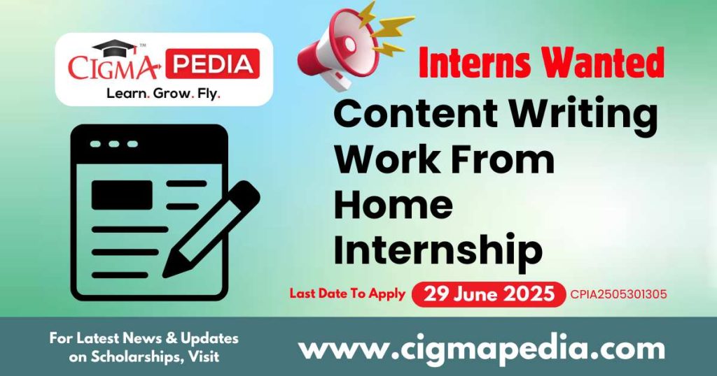 Content Writing Work From Home Internship