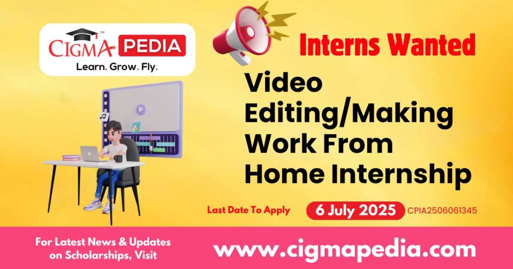 Video Editing/Making Work From Home Internship