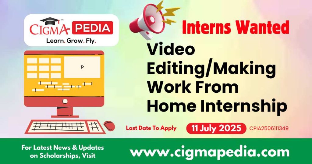 Video Editing/Making Work From Home Internship