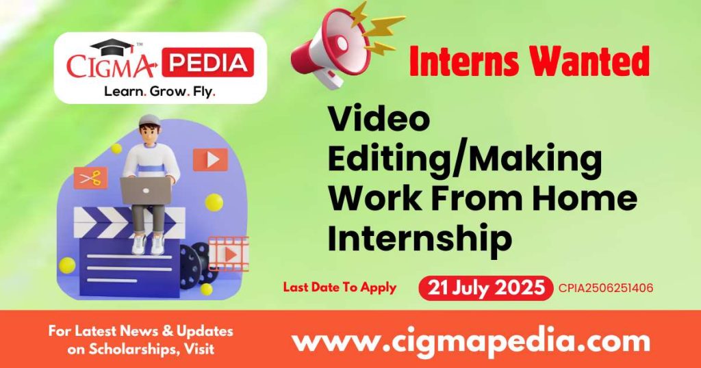 Video Editing/Making Work From Home Internship