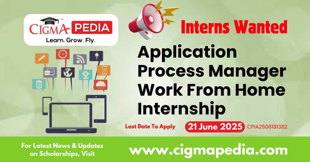 Application Process Manager Work From Home Internship